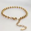 Stainless Steel Elegant Beaded Gold/ Silver Color 4 mm Round Chain Bracelets for Women 18K Gold Jewelry Accessories Wholesale