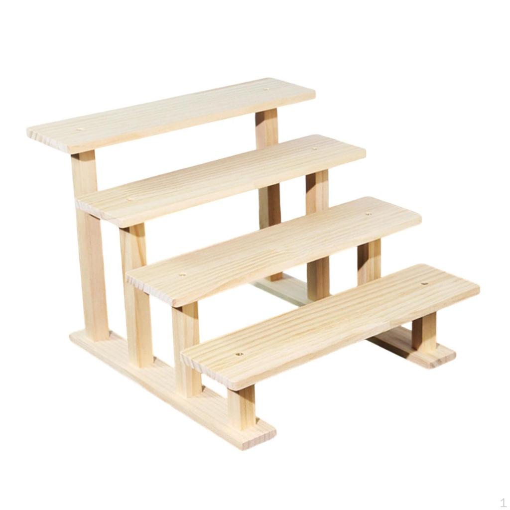 Wood Display Riser Cupcake Stand Decorative Figure Perfume Organizer for Figures