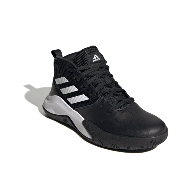 Adidas OwnTheGame K Wide J Mid top Basketball Shoes Black Kids' FV9451