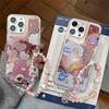 Cartoon Rainbow Bear Is Suitable for Iphone16pro Mobile Phone Case Apple 15pro Quicksand 14pro Anti-drop 13pro