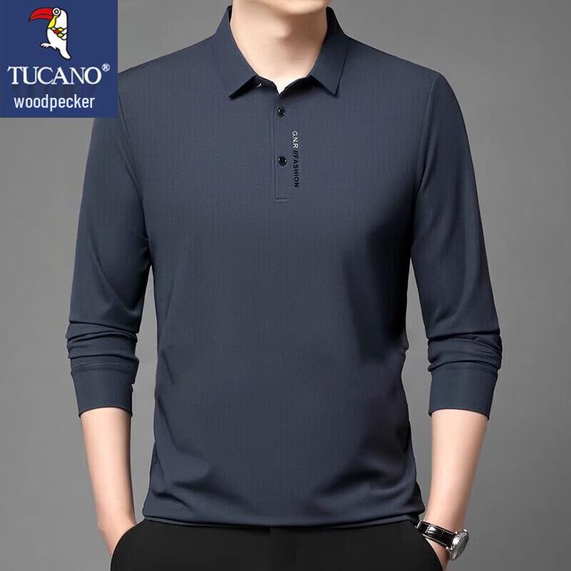 TUCANO Men's Casual Outdoor Long Sleeve Polo T-Shirt