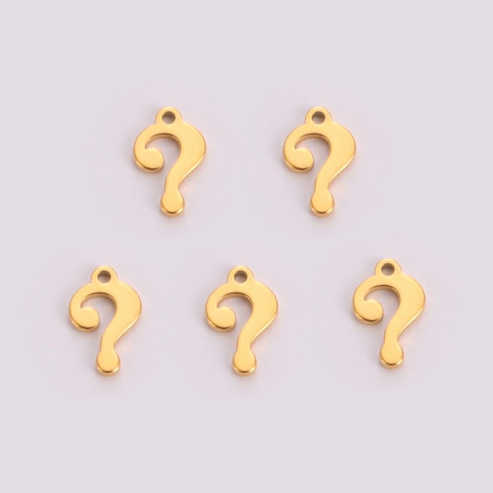 Teamer Stainless Steel Charms DIY Jewelry Making Question Mark At Dollar Sign Mini Charms Bracelet Necklace Handmade Accessories