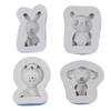 Creative Adults Kids Baking Tool Silicone Mold Cartoon Animal Shape For Chocolate Fondant Mousse Cake Decoration