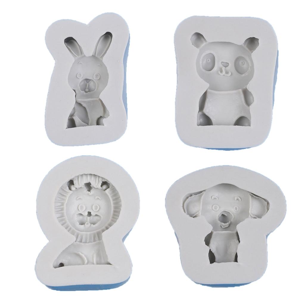 Creative Adults Kids Baking Tool Silicone Mold Cartoon Animal Shape For Chocolate Fondant Mousse Cake Decoration