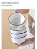 5-Inch Nordic Ceramic Rice Bowl Set - Creative Diamond Design
