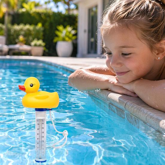 Yousheng Swimming Pool Floating Thermometer, Flamingo Turtle Duck Goldfish Shark Water Temperature Gauge, Easy Read Bathtub Hot Tub Temperature