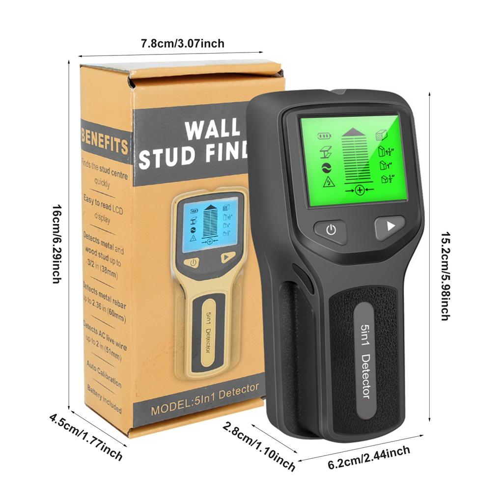 WPP123 Wall Scanner Metal Detector Pointer AC Wire Metal Detection Multifunction Metal Detector With Sound And Visual Alarms