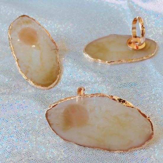 Resin Nail Art Finger Ring Plate Gel Polish Cream Holder Mixing Color Palette