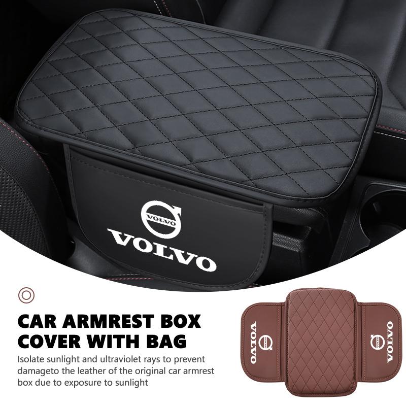 Leather Car Armrest Box Protective Pad Arm Rest Storage Bag For Volvo V60 V90 S60 S80 S90 C30 XC40 XC60 XC70 XC90 V40