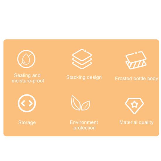 550/1100ML Food Storage Jar Transparent Good Seal Dustproof Moisture-proof Condiment Container with Lid Candy Grains Nuts Rice Beans Storage Box
