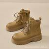 Thick-Soled Heightening Martin Boots Women'S Spring New Retro British Casual Short Boots Outdoor Sports Tooling Boots