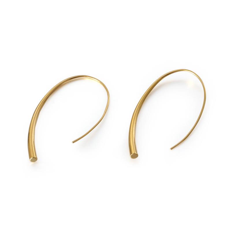 Korean Fashion Titanium Steel Line Earrings for Women