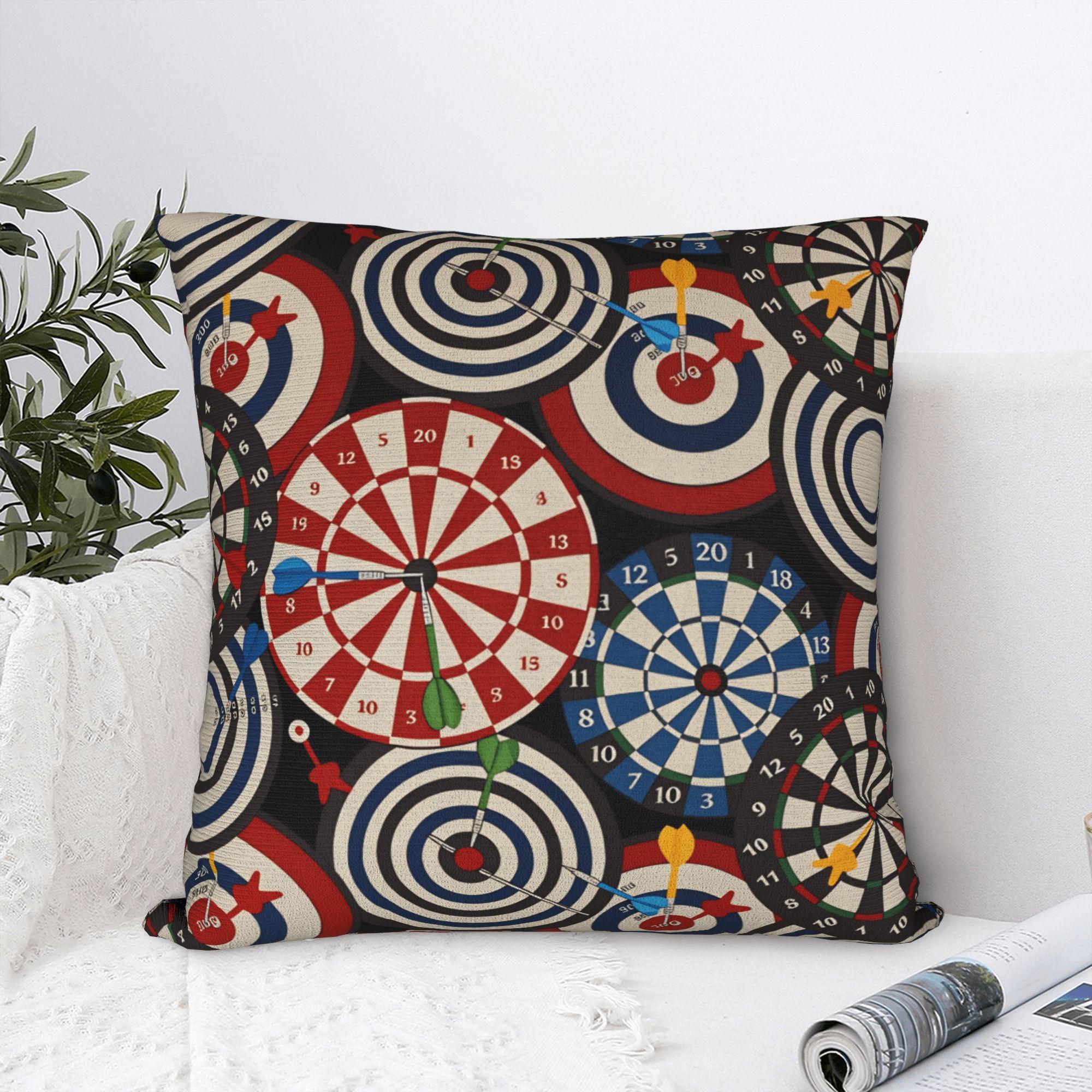 Fine Glasses Unisex Darts Board In Fire Pillowcases Cute Funny Pillow Case For Sofa Home Decoration Soft Pillow Cover