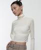 MUSINSA STANDARD WOMAN Women'S Slim Crop Turtleneck Long Sleeve T-Shirt [Cream]