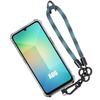 Vāciņš priekš samsung galaxy a06, aizsardzība ar noņemamu zilu siksniņu - booling