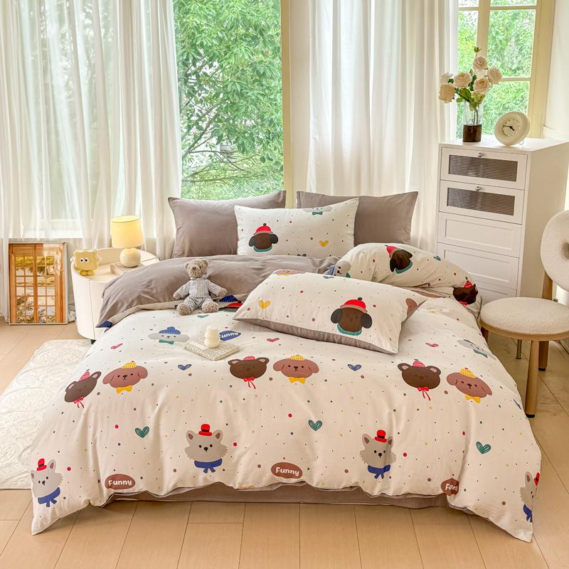 

Small Fresh Printed Duvet cover 100% Cotton Duvet cover Soft oversized Duvet cover Single Duvet cover Without Pillowcase 2pillowcase48x74cm