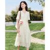 Elegant Short Sleeve Mid-Length A-Line Dress