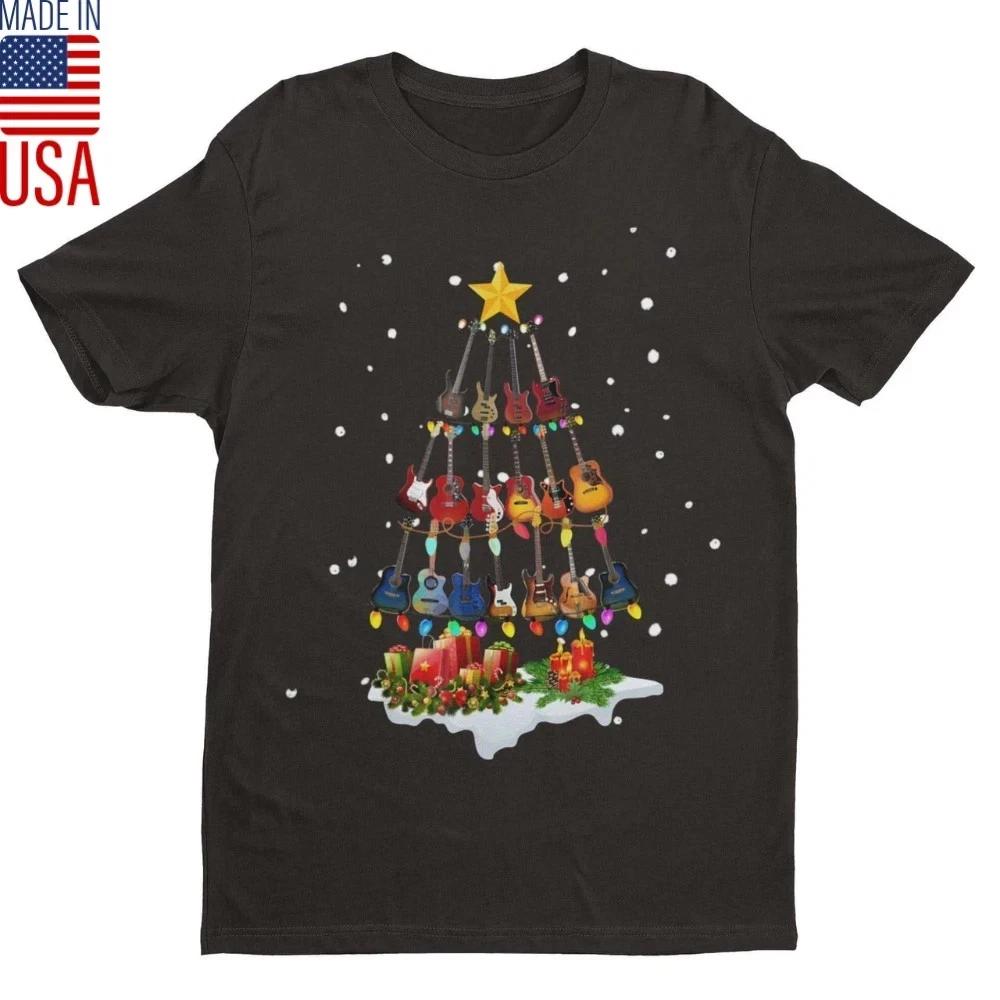 Guitar Themed Christmas Xmas T Shirt Tree Of Guitars Musician Guitarist Gift XXXL