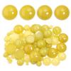 5/10pz Cabochon di Giada Giallo Limone 4-20mm Pietra Naturale Rotondo Piatto Perline Sfuse Per Creazione Gioielli Fai Da Te Ciondoli Anelli Componenti