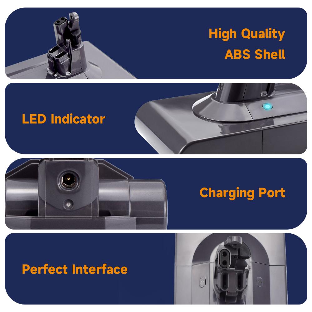 100%New Compatible for Dyson V11 SV14 Series V11 Complete / V11 Absolute SV14 V11 Motorhead Vacuum Cleaner Rechargeable Battery