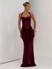 2026 Elegantes Falten-Spaghetti-Träger-Abendkleid für Damen