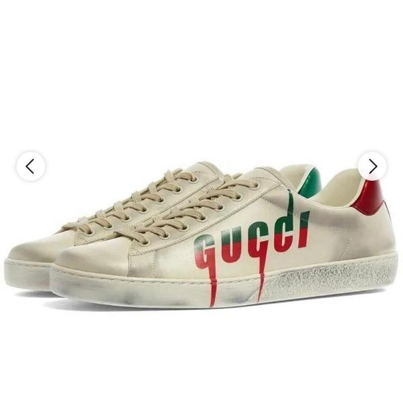 

Gucci Ace Blade With Sneaker Aged Fashion Casual Shoes 576137-A38V0-9090 41