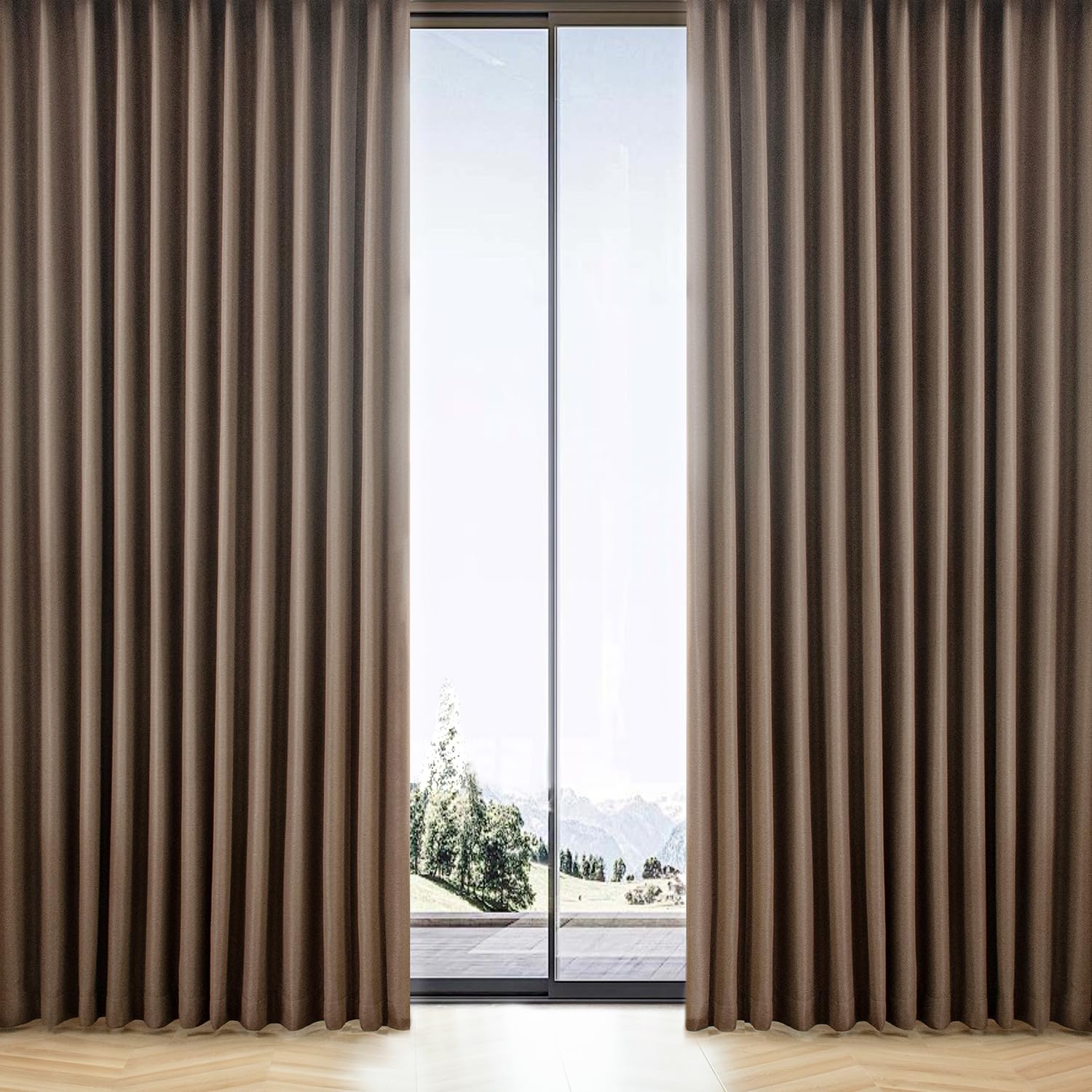 

AIFY Затемняющий комплект Уровень 1 для спален и гостиных УФ Термо Холод Тепло Холод Форма Памяти Драпировка Энергия Однотонный Машинная стирка Ширина 100 см x Длина