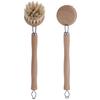 Bamboo Kitchen Cleaning Brush Natural Dishes Pots Pans Sink Washing Brush Eco-friendly Clean Scrubber Brush Cleaner