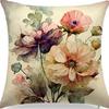 American Retro Linen Peach Leather Velvet Pillow Case Living Room Sofa Office Car Cushion