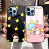 Cartoon süße Mädchen Fall für iPhone 13 14 12 11 Pro Max Mini Xs Xr X 7 8 6s Plus Se 2022 gehärtetem Glas Schutz Rückseite