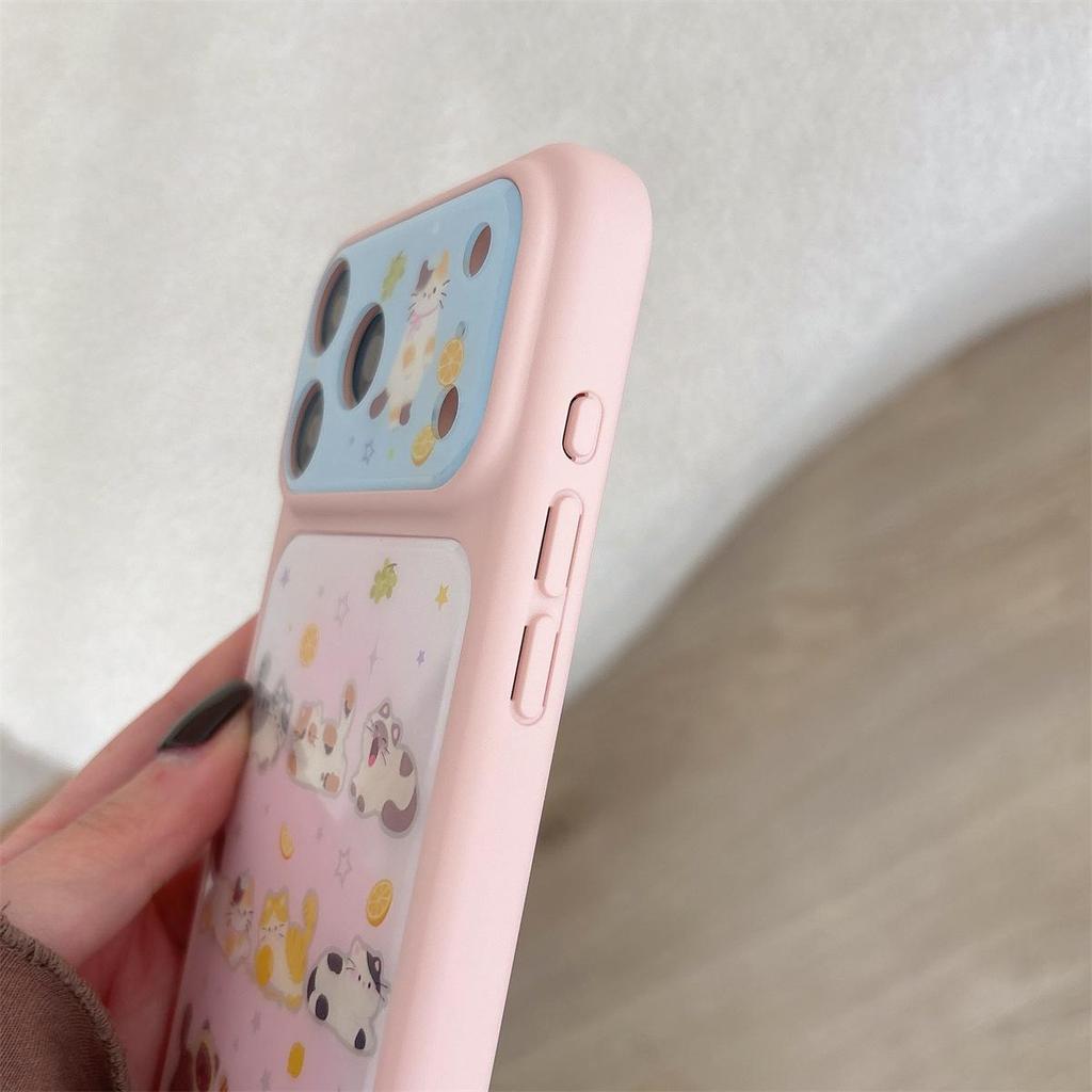 Cartoon Kitten iPhone 15/Pro Max Anti-Fall Case