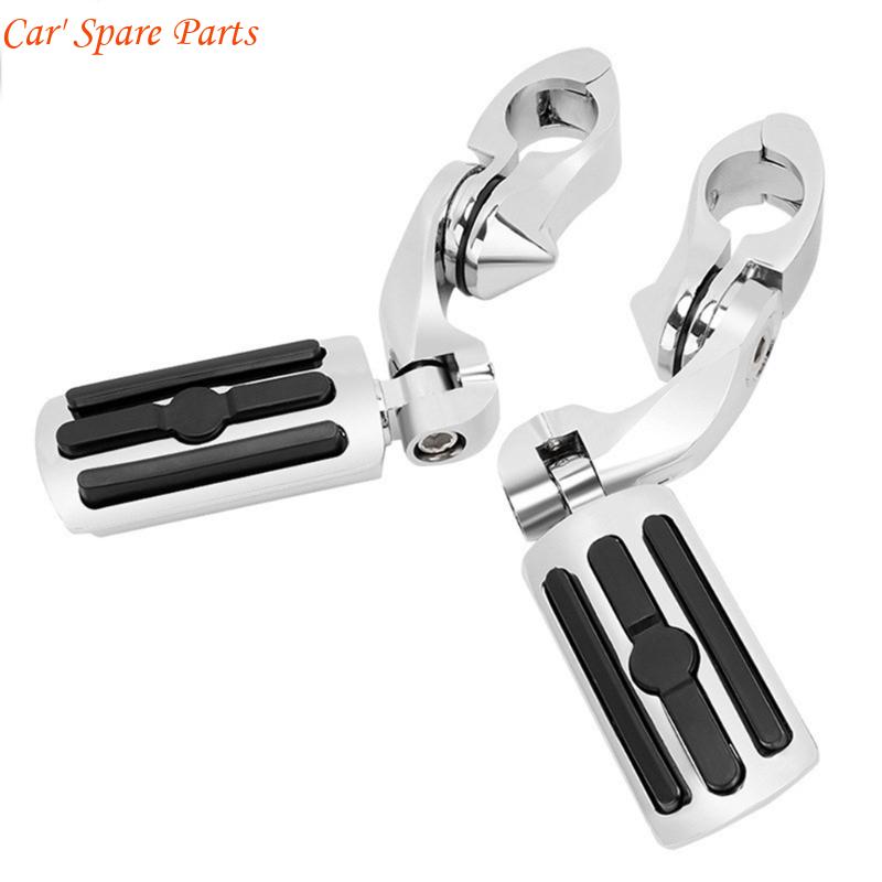 Y4UA Motorcycle Highway Pegs 1.25" Engine Fitment set for Relaxed ridings Position