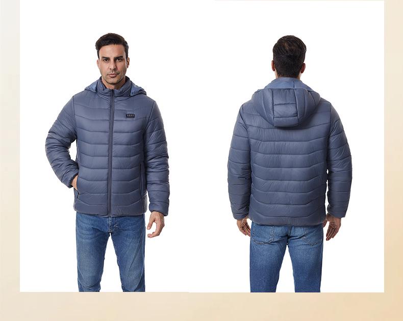 Smart Heated Winter Jacket: 27-Zone Temperature Control, Unisex Hooded Coat