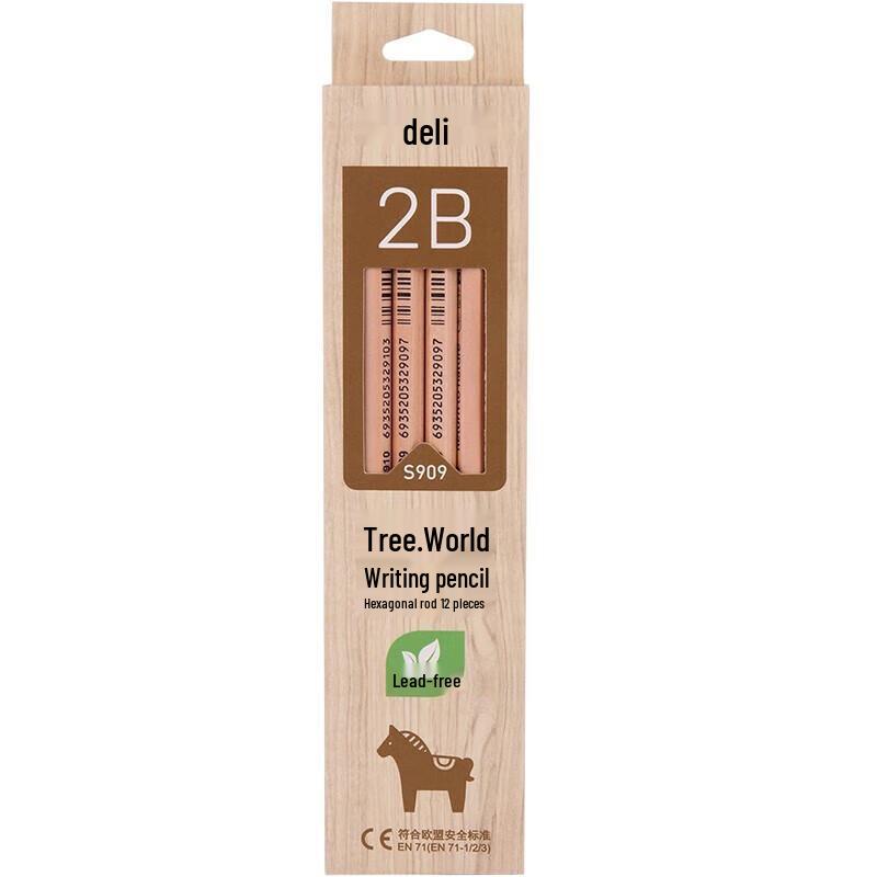 Deli S909-2B Wooden Writing Pencils