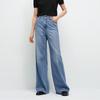 OVVOVV Women's Italian Cotton Wide-Leg Jeans