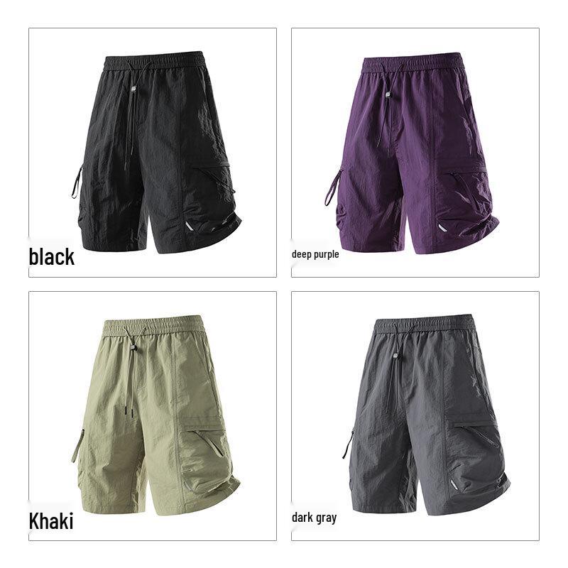 Jeanswest Men's Ice Silk Quick-Dry Cargo Shorts