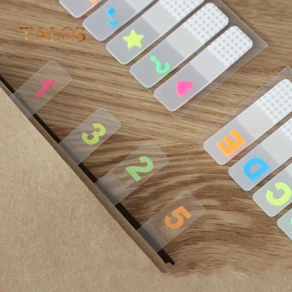 100 Pages Number Letter Symbol Sticker School Supplies Memo Mini Sticky Notes Writting Instruments