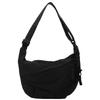 Simple Solid Color Dumpling Bag Relaxing and Pleated Shoulder Bag for Women  Summer Large Capacity Crossbody Bag Nylon Lightweight Cloth