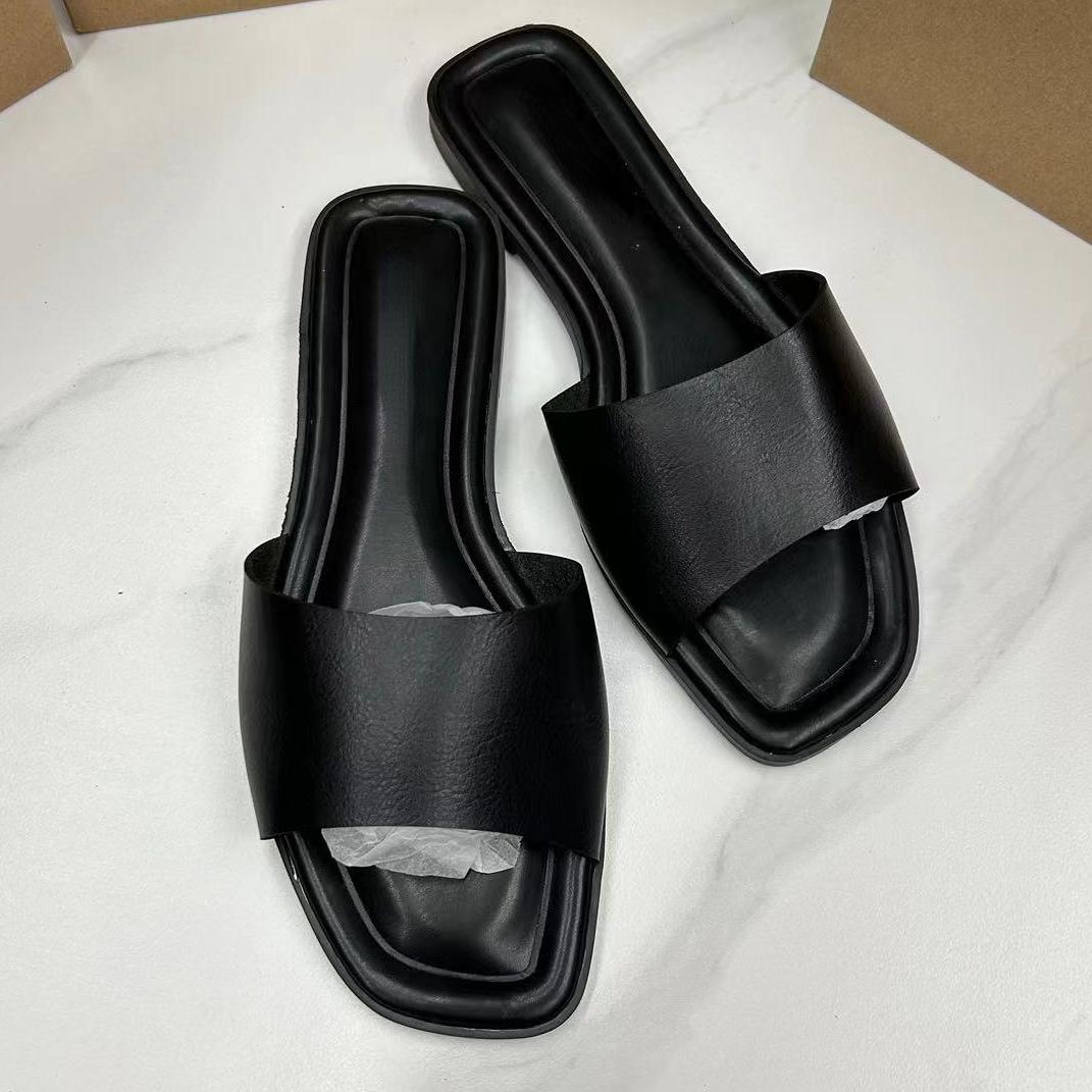 Женская летняя обувь без шнуровки по предложениям. Модные уличные пляжные тапочки — фото 4