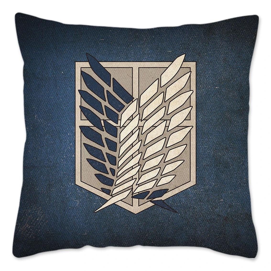 

Подушка Чехол Атака Титанов Домашнее Украшение Полиэстер Наволочка для Дивана Спальни Декоративная Наволочка Housse De Coussin 16x16in 40x40cm