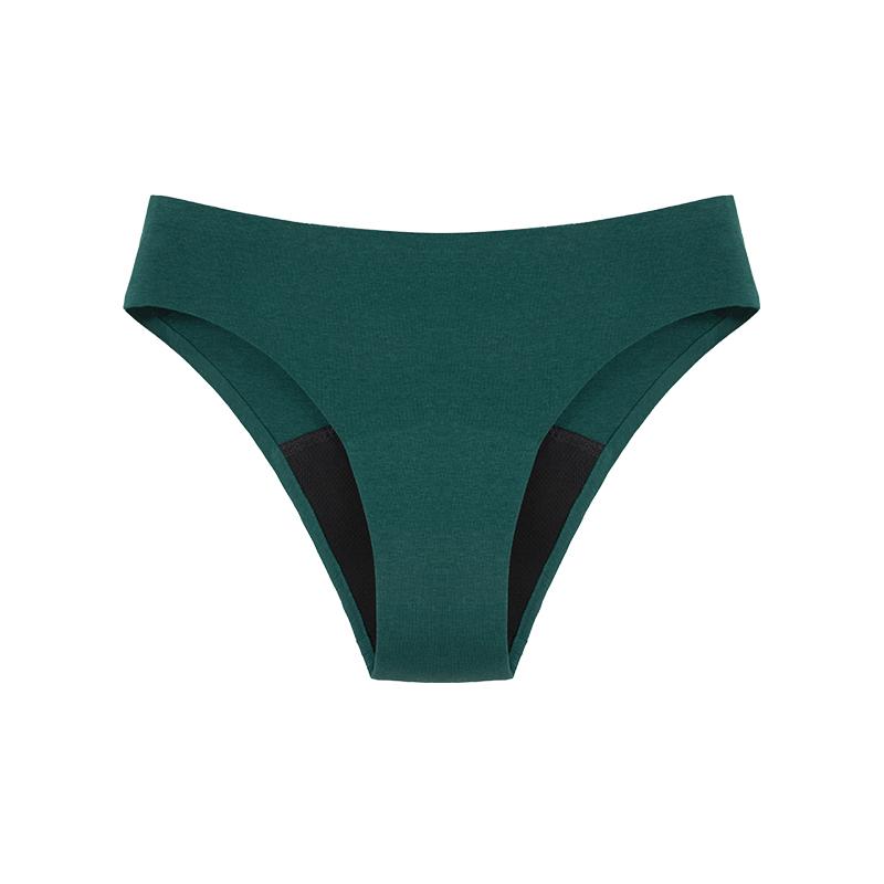 Seamless Cotton Menstrual Panties 4-Layer Leakproof Fast Absorption Teenager Macaron Period Panties Mid-Rise Incontinence Undies