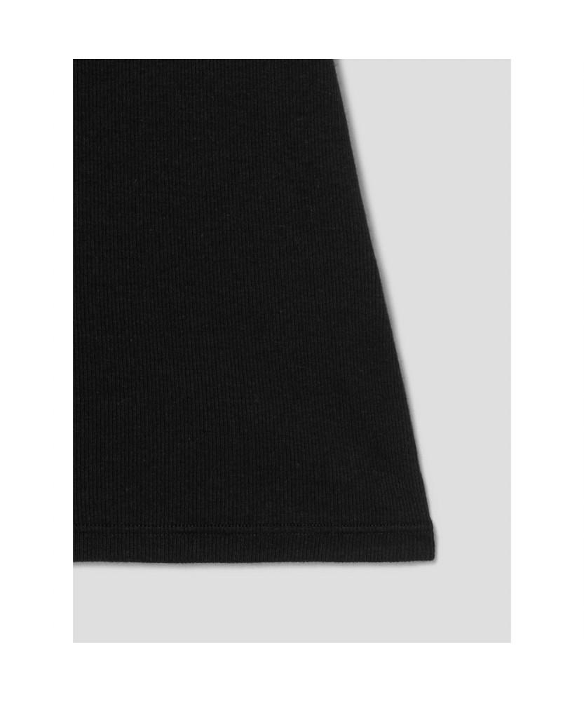 Anggae Jersey Short Sleeve Cardigan Black