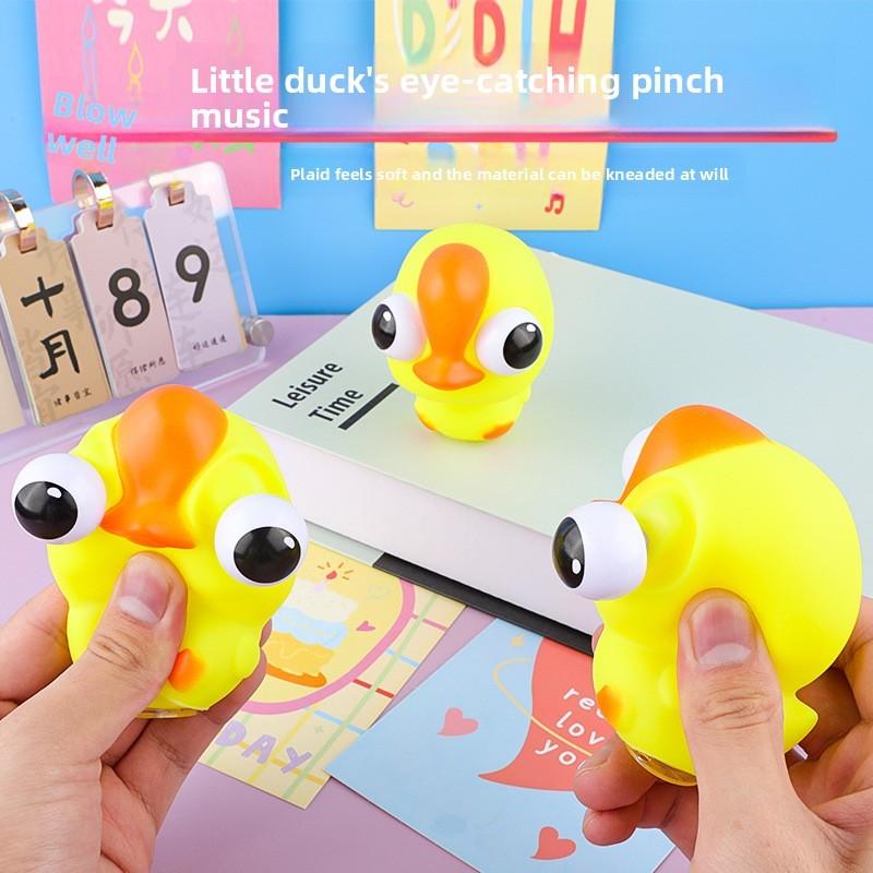 Duck Squeezing Funny Toy Eyepopping Function Stress Relief Motor Skill Training