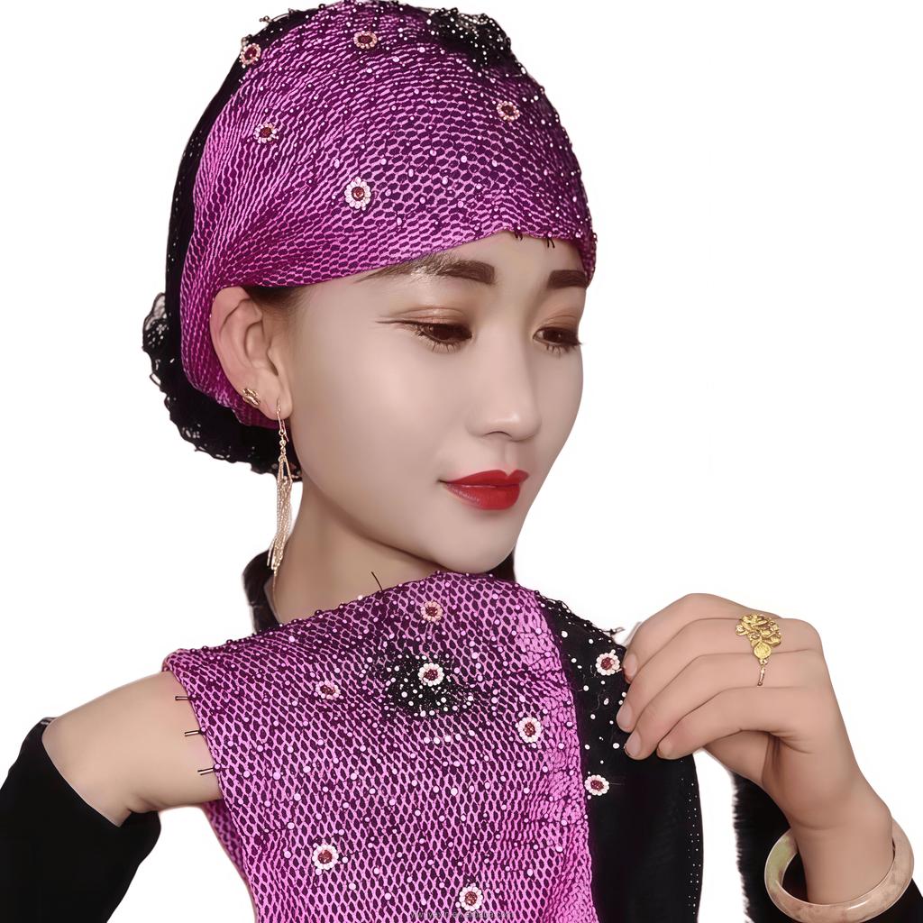 European and American Women's Fashionable Ethnic Acrylic Eco-Friendly & Breathable All Seasons Headscarf Muslim Hat