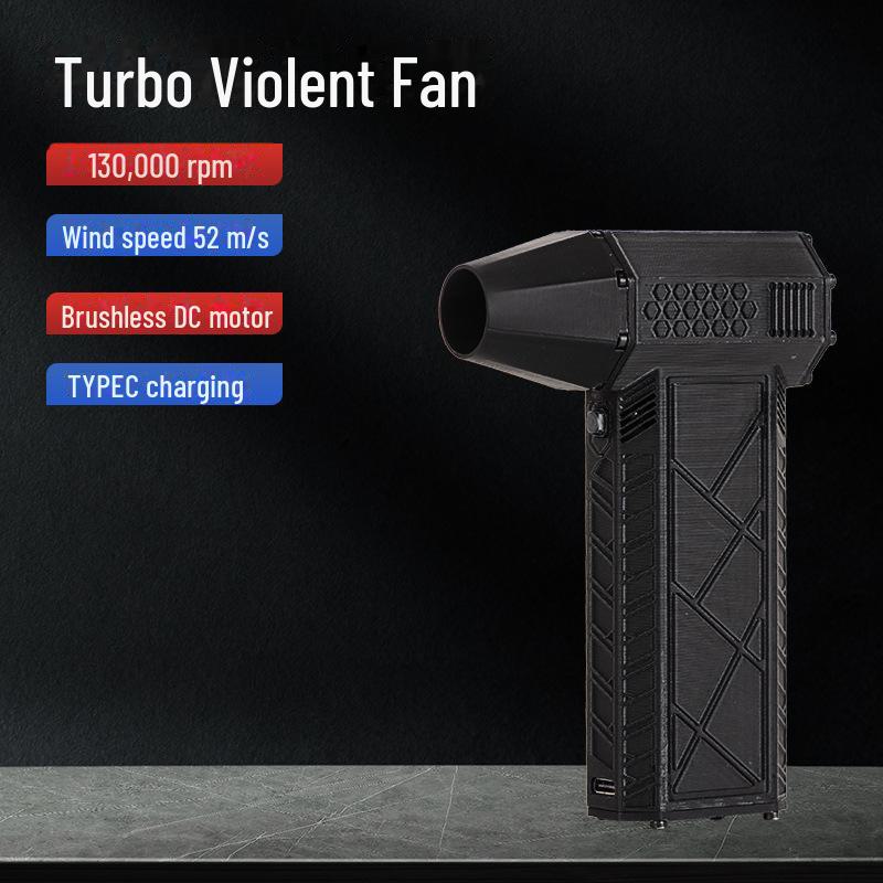 JC29 Jetfan Handheld Turbine: 130,000 RPM Supercharged High-Speed Fan for Car Wash, Outdoor Dust Removal, Rechargeable.