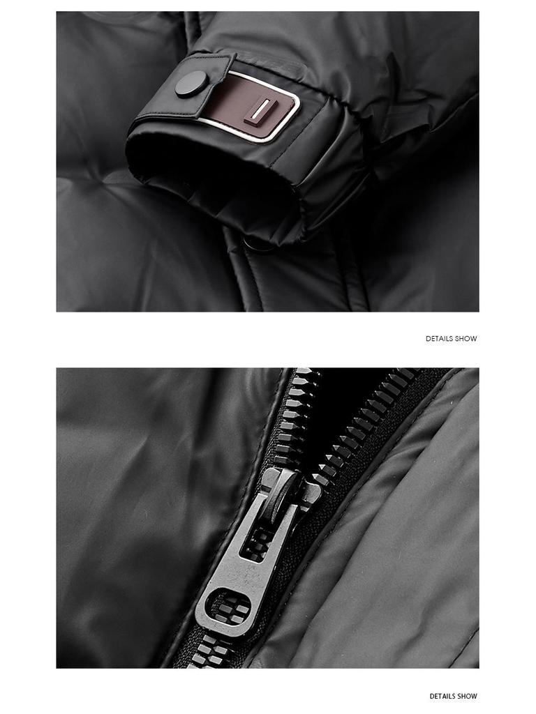 Men's Winter 2025 Trendy Stand-up Collar Down Jacket - Warm, Waterproof, Fashion Outerwear