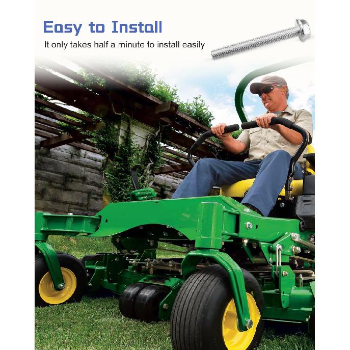 10PCS Compatible with John Deere Auger Shear Bolt and Lock Nut Kit Replaces #19M7834 4M7397 Screw and Lock Nut Stainless Steel Material