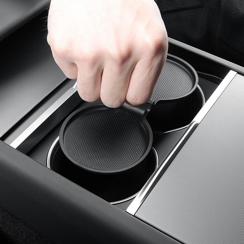 Car Cup Holder Mat for Tesla New Model Y Juniper Launch 2026 Bottle Cup insert Protector Cushion interior Accessories 2025 Parts