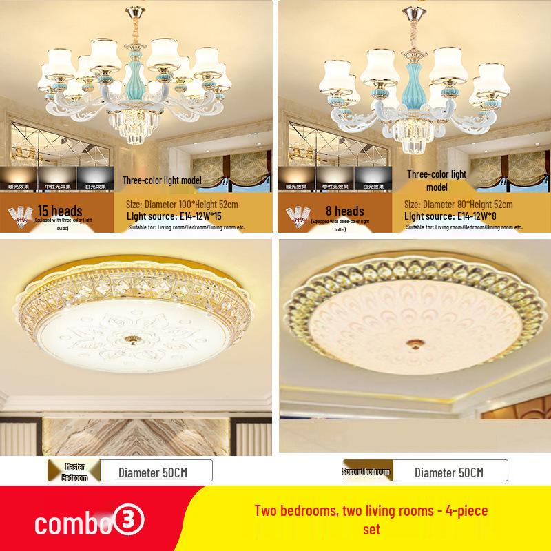 New 2024 European Crystal Chandelier for Living Room and Master Bedroom Luxury Lighting.