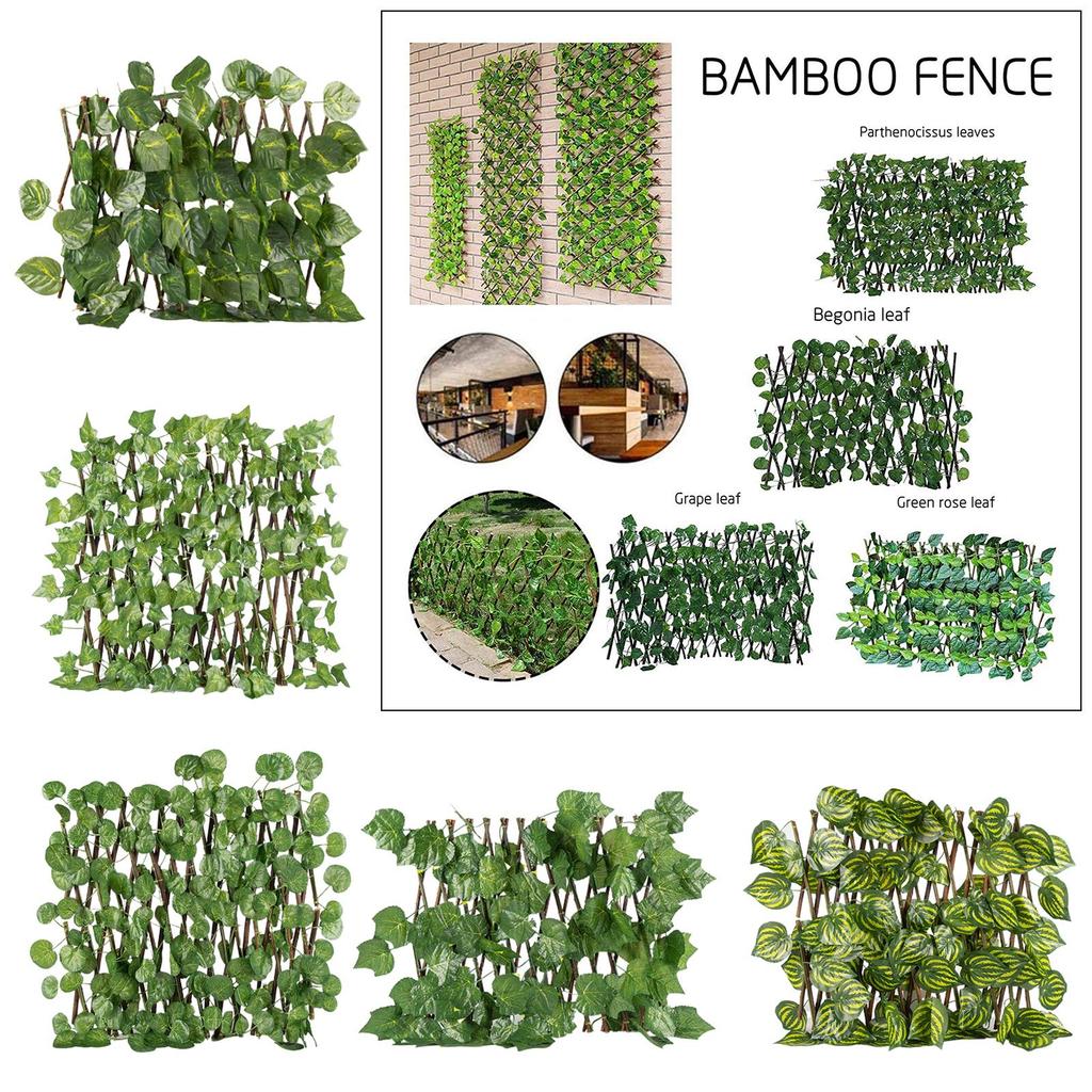 Retractable Garden Fence Privacy Screen Garden Backyard Decor Ornament